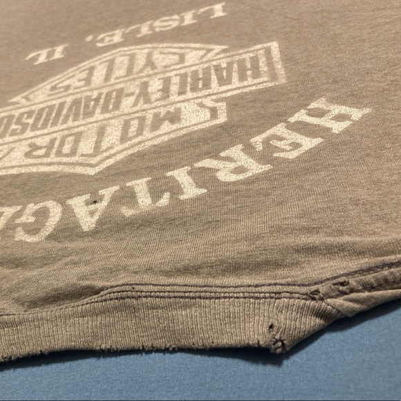 Vintage Harley Davidson Motorcycle T-shirt Mens X-Large Gray Heritage Lisle IL - Picture 7 of 16